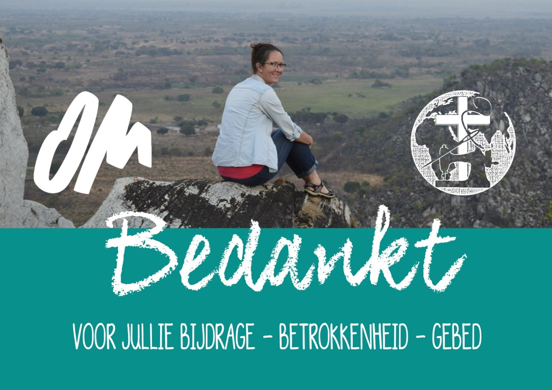 Bedankkaart Jannie in Mission voorkant